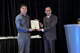 Tiwei Wei receives the ASME Electronic and Photonic Packaging Division (EPPD) Early Career Engineer