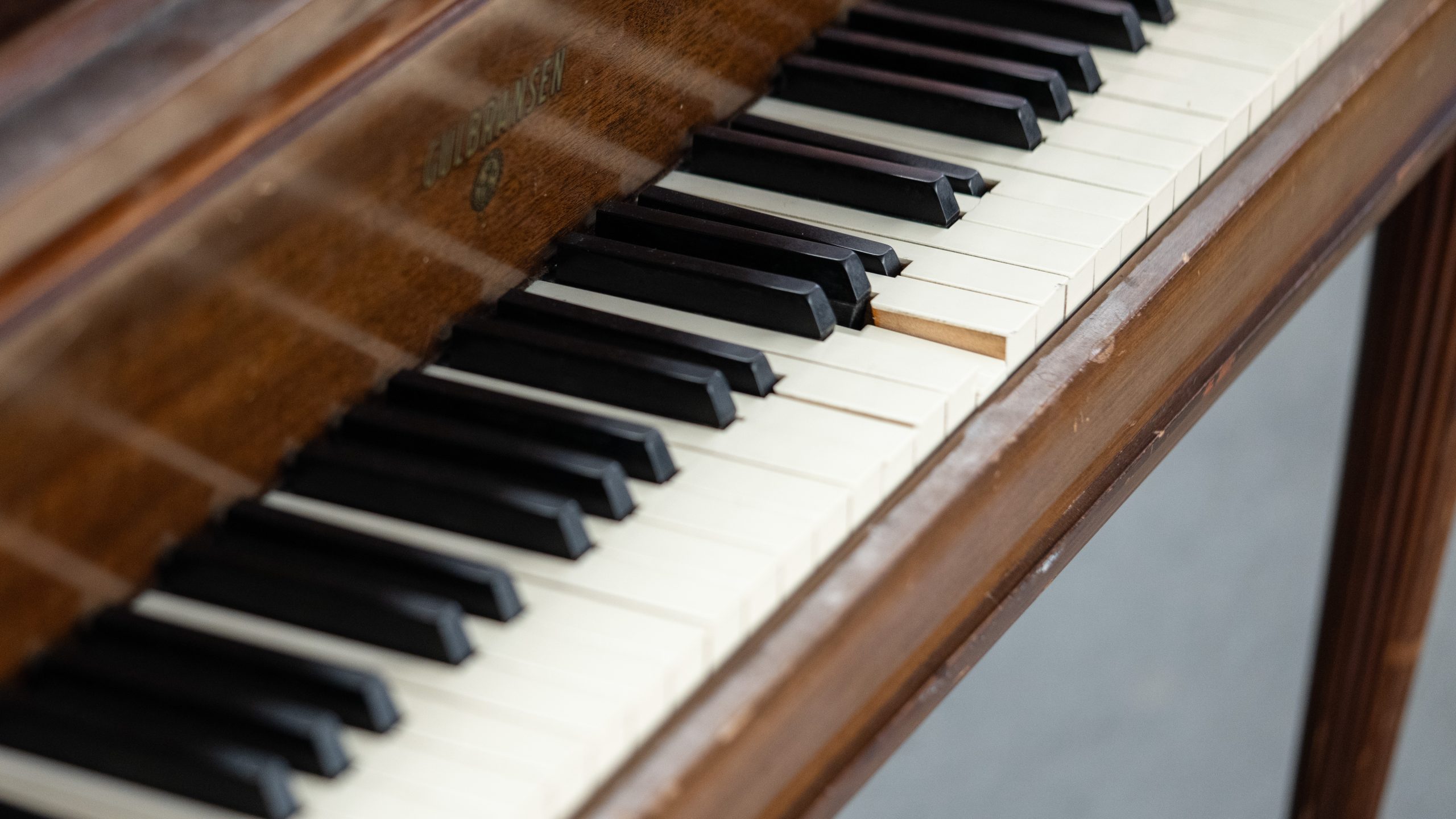 The piano keys playing themselves. 