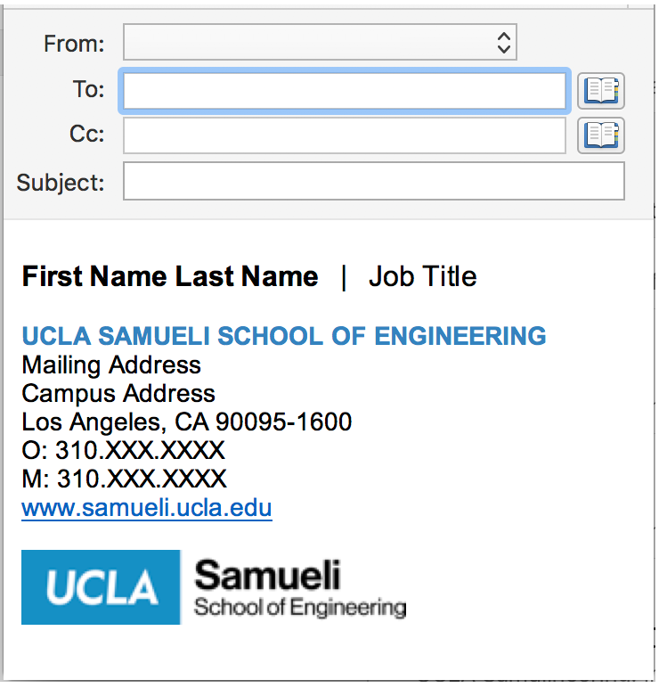 UCLA Samueli School of Engineering Email Signature sample