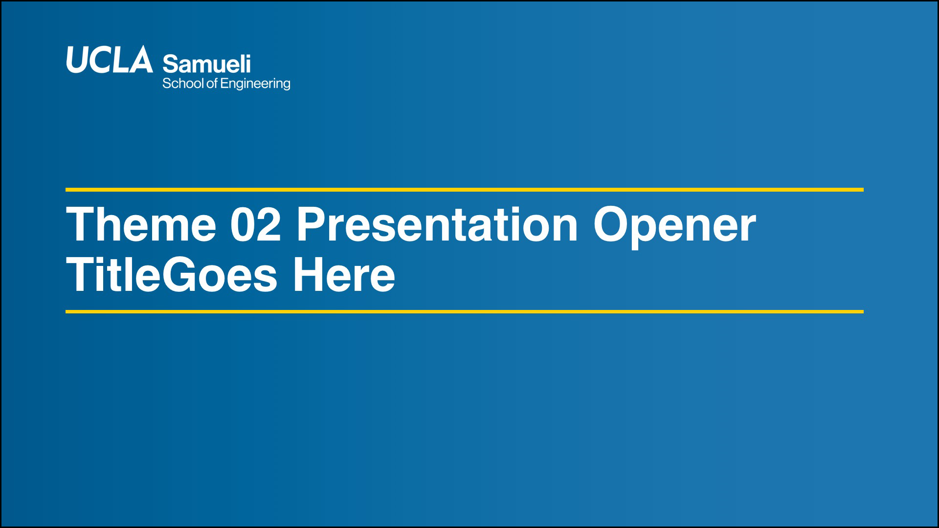 UCLA Samueli School of Engineering PowerPoint Presentation Template (Blue background)